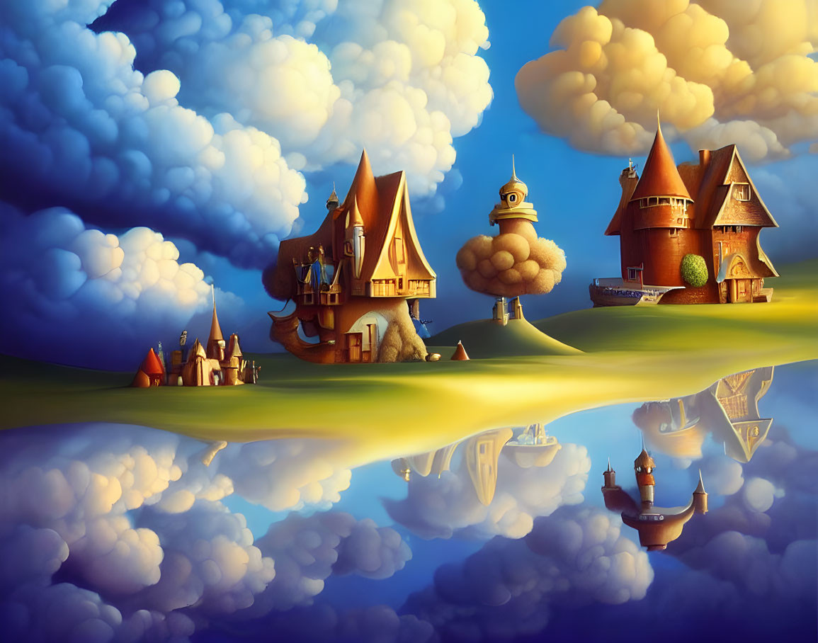 Fantasy Houses In A Dream