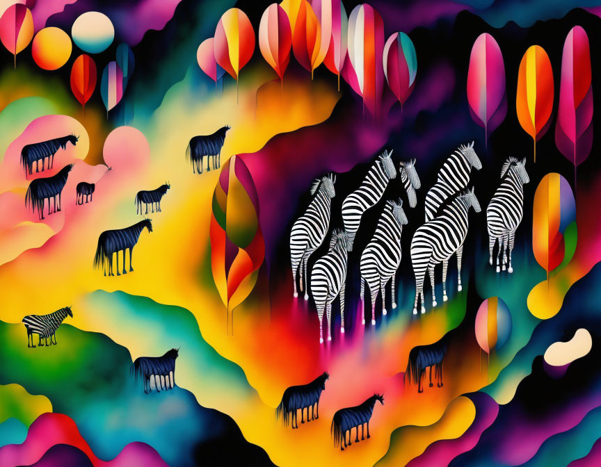 A herd of Zebra by Kandinsky