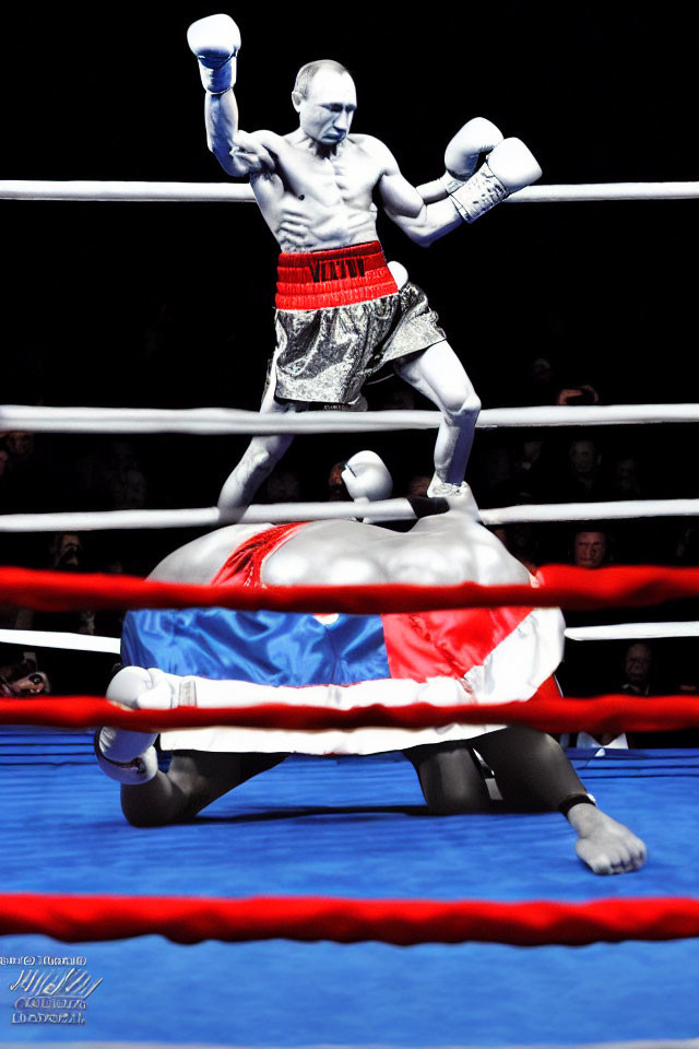 Boxer with small upper body vs. opponent with large body in ring