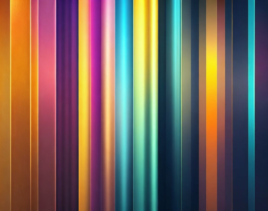 Vibrant Vertical Stripes Gradient Background in Warm to Cool Tones