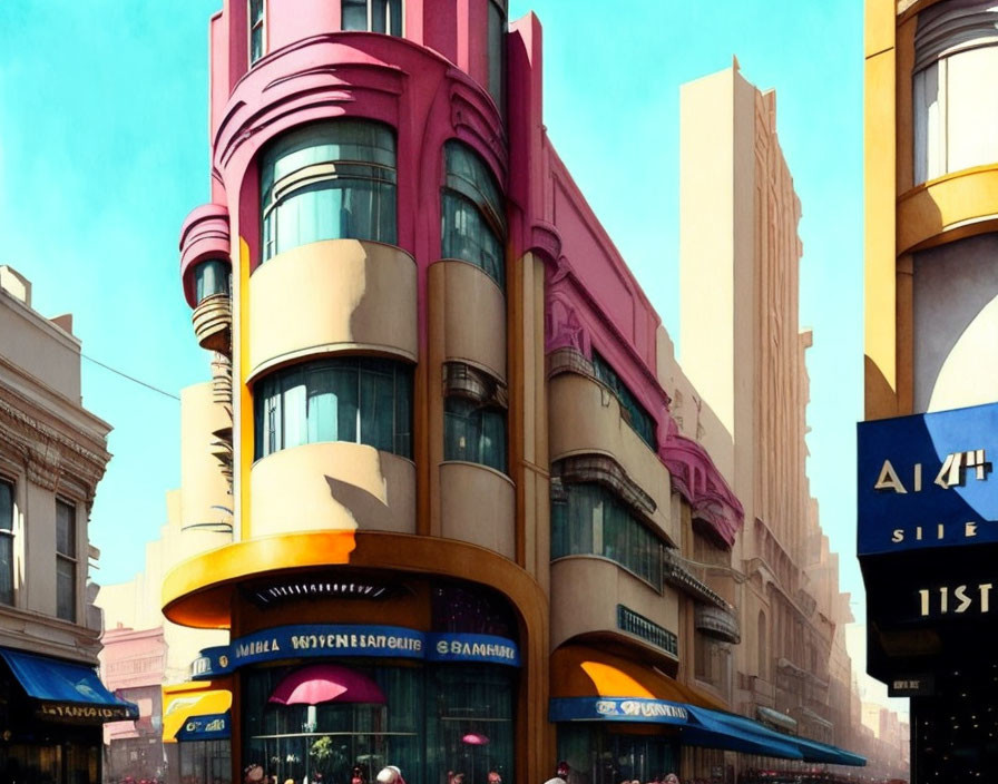 Art Deco Street Very Good-best Biggs Cityscape
