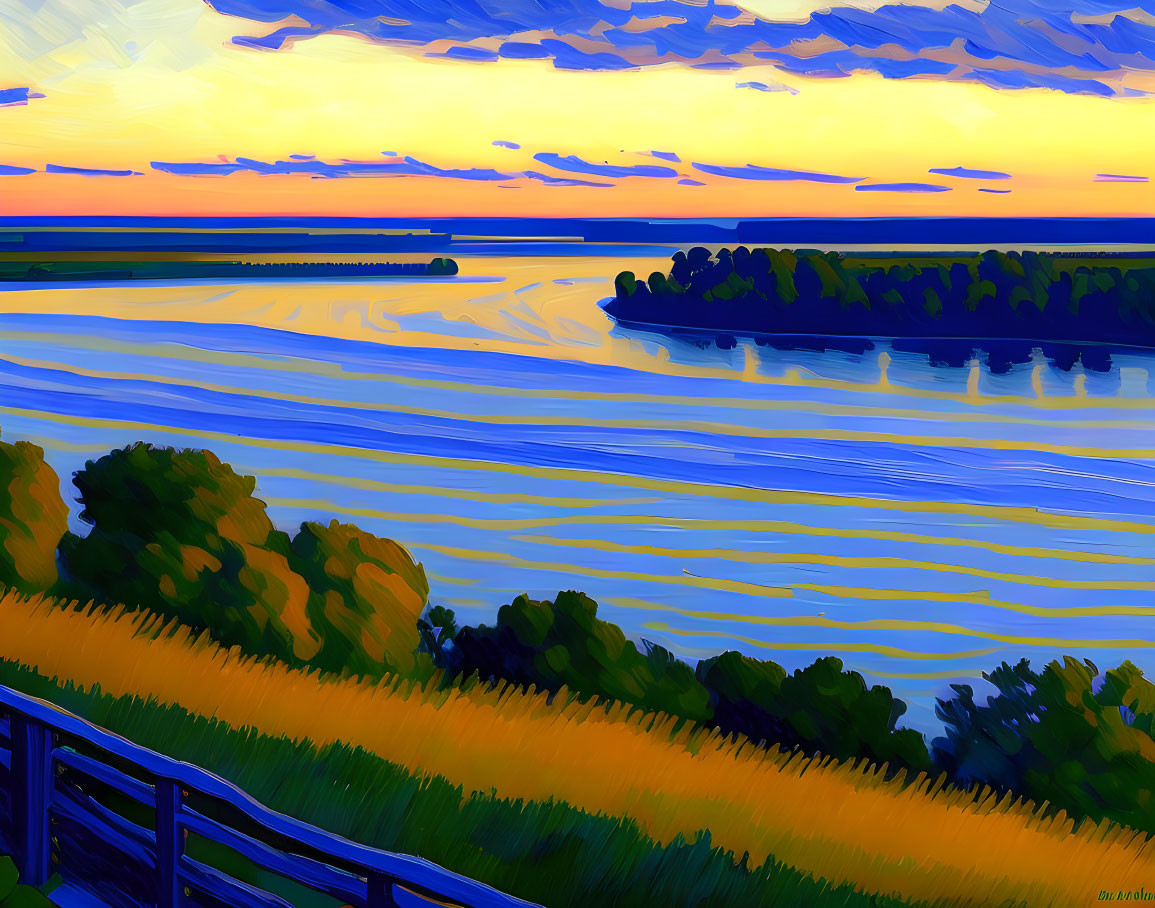 Mississippi River Best Trending Post-Impressionism