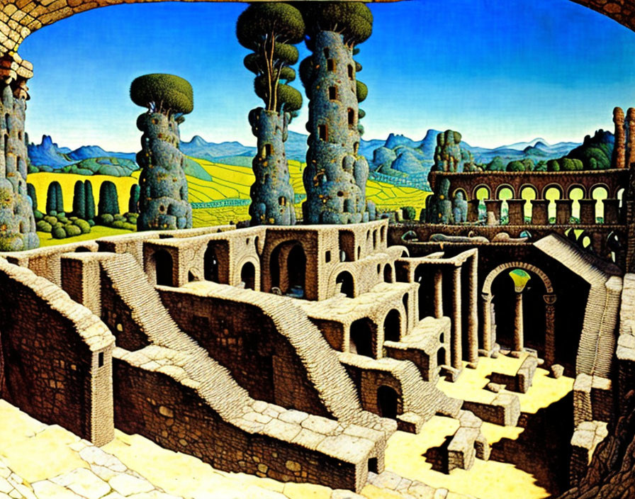 Ruins landscape Durer Klimt et al VerY GooD - BesT