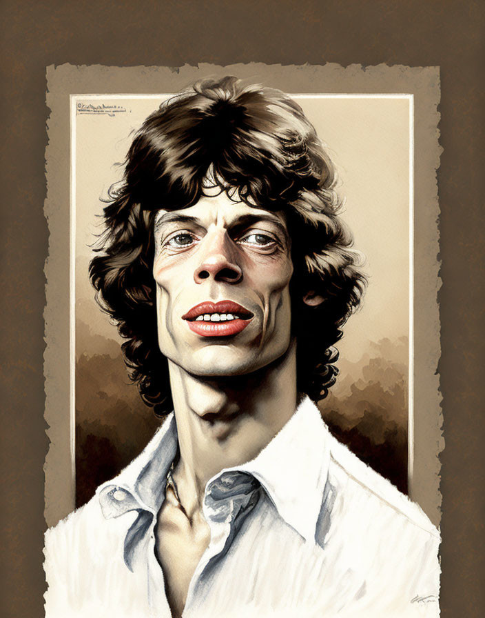Mick Jagger by Norman Rockwell Very Good