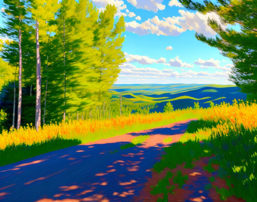 North Country Trail ND Impressionism Very GooD