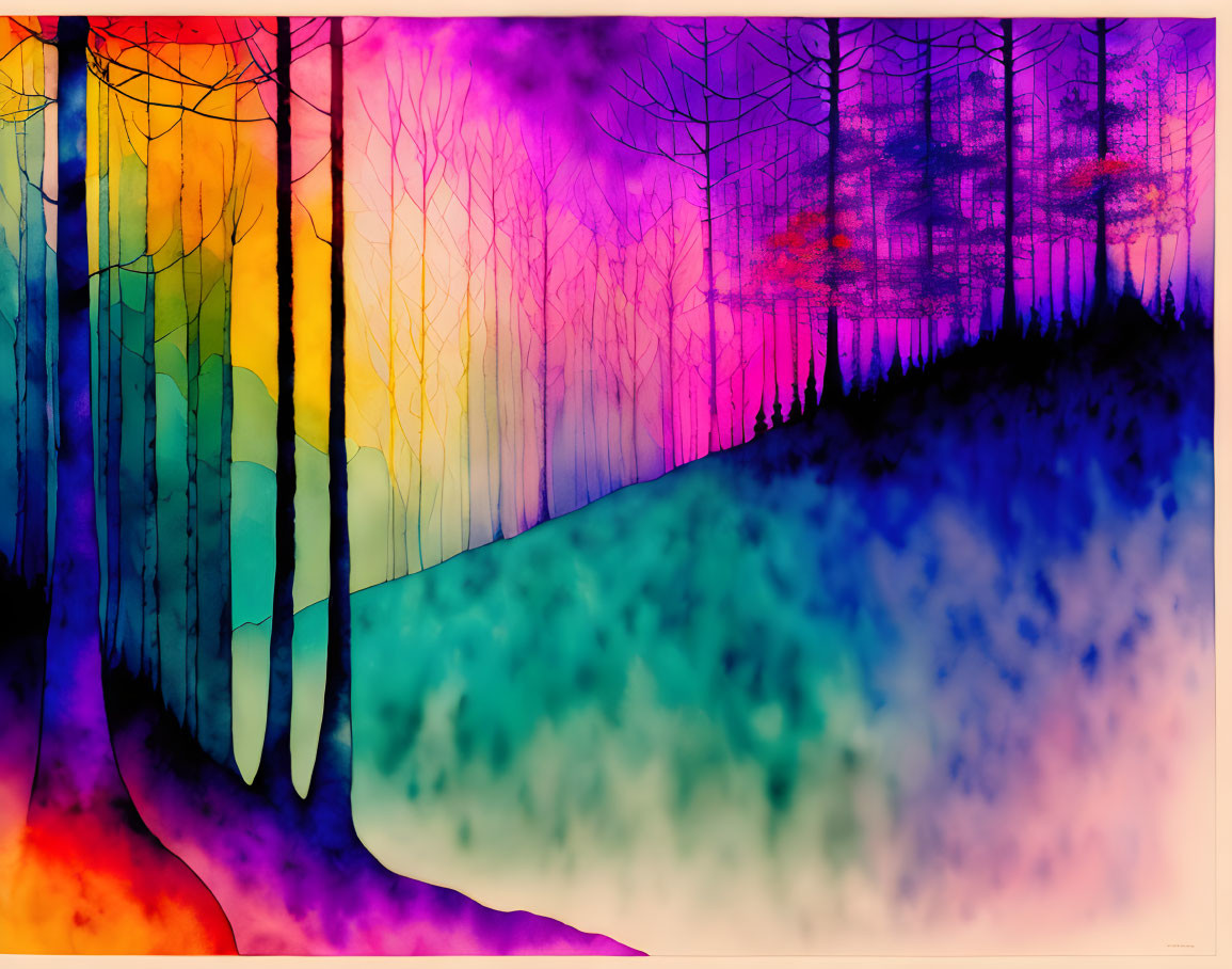 Forest Colorful VeryGooDbesT abstract landscape