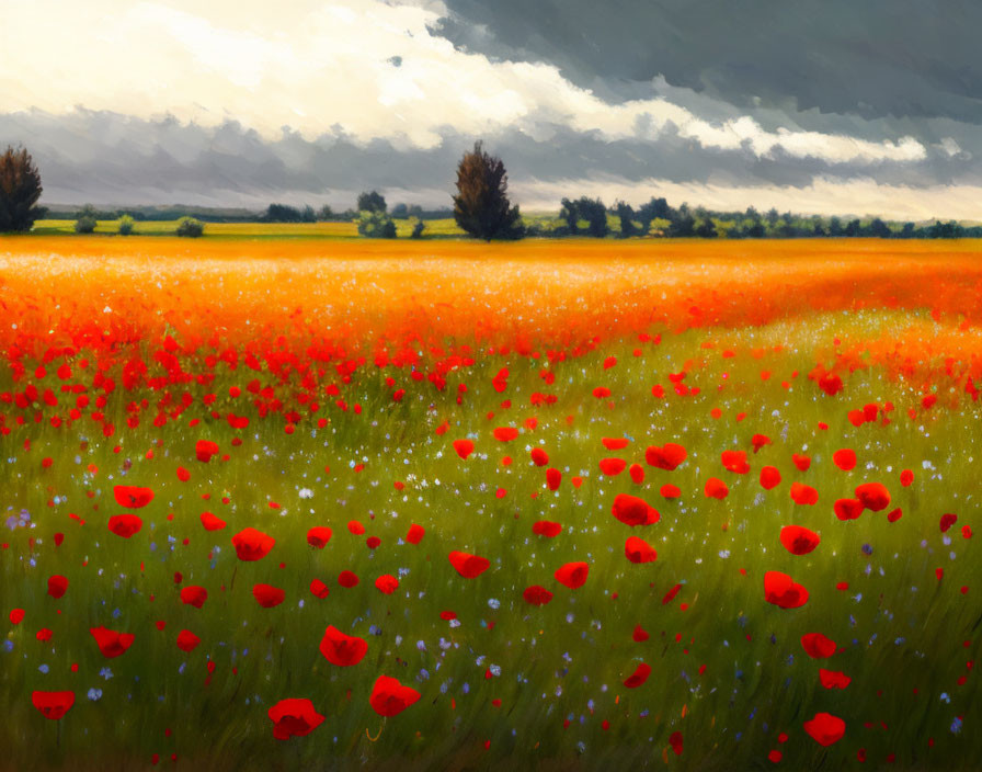 Poppy Field 2 VerY Good landscape Impressionism