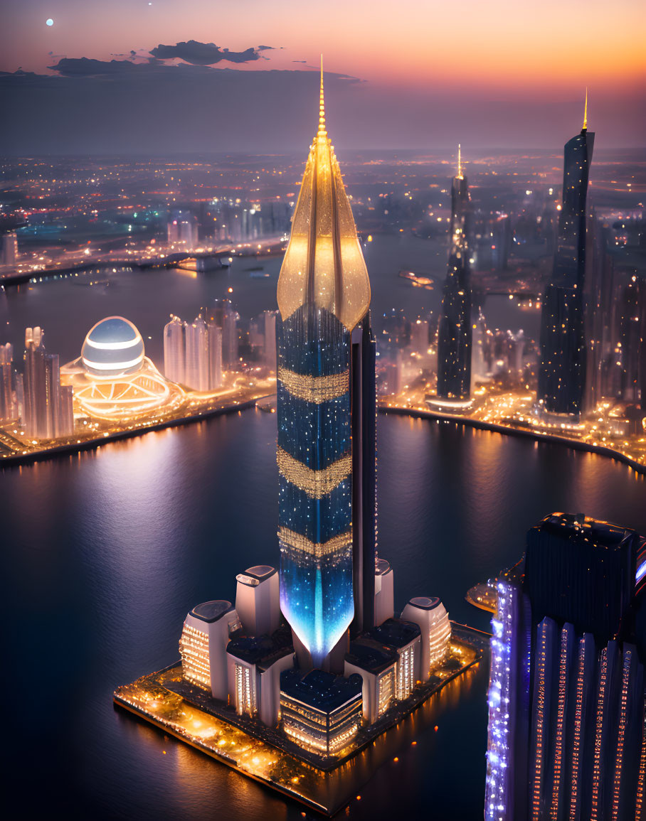 Alt-Earth Skyscraper VerY Best Utopian Cityscape