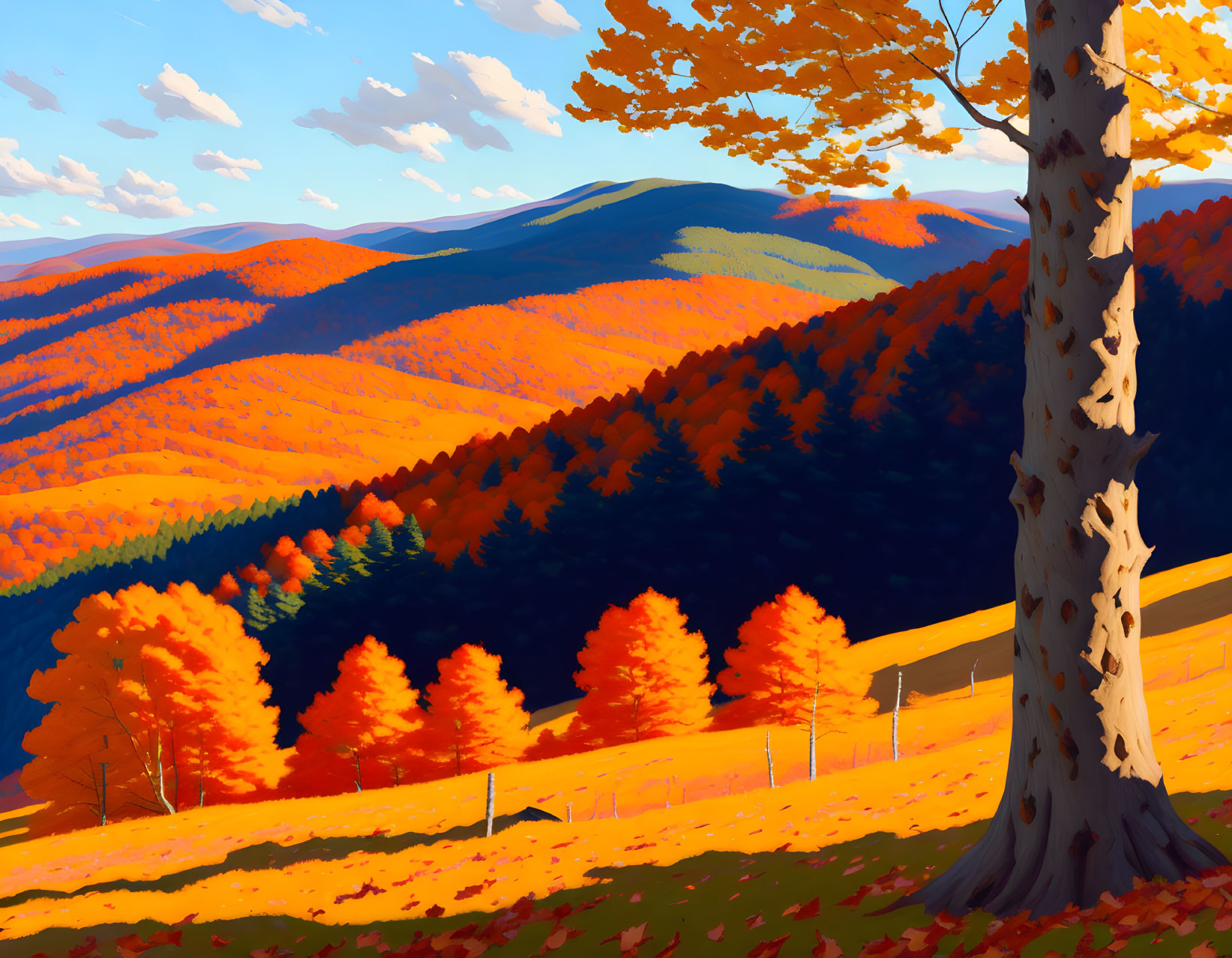 Appalachian Autumn landscape Realism VeryGood-Best