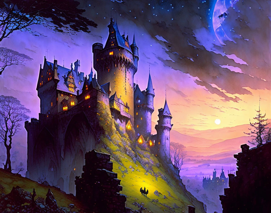 Night Castle landscape VerY GooD
