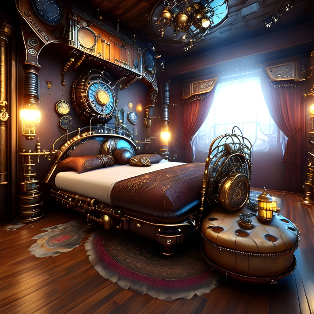 Steampunk bedroom