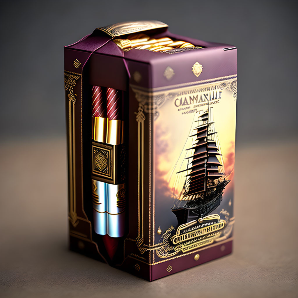 Steampunk pack of cigarettes