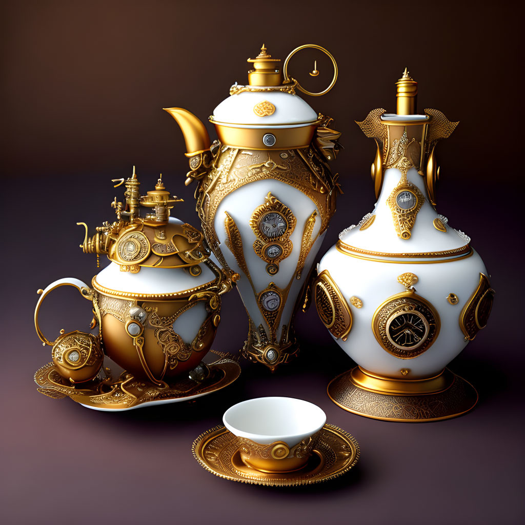 Steampunk Porcelain Set