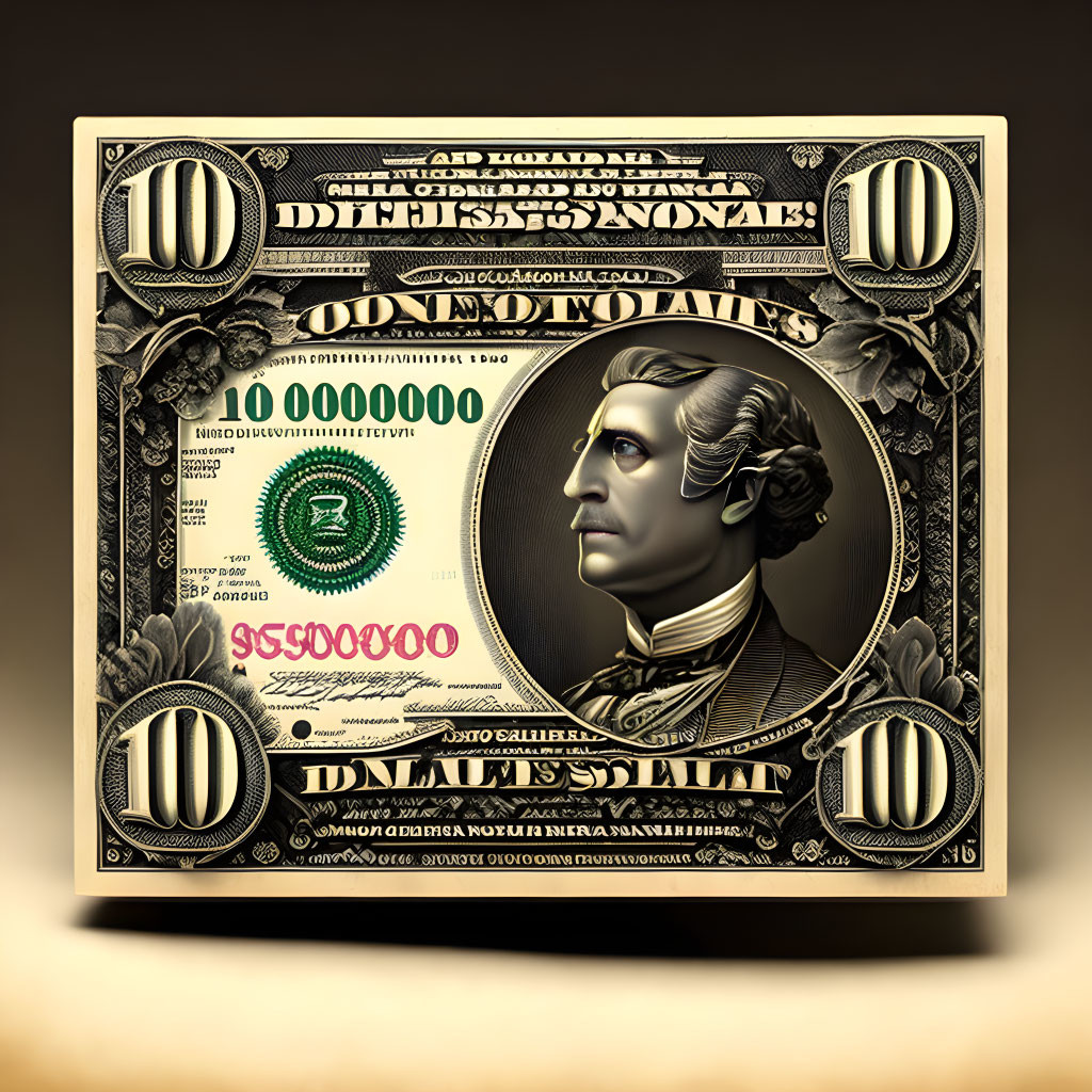 Steampunk 100 dollar bill