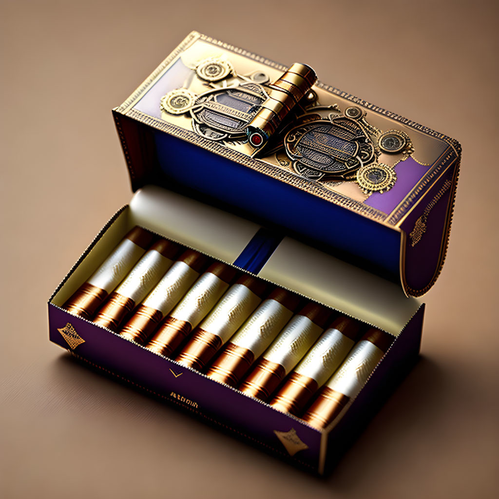 Steampunk pack of cigarettes