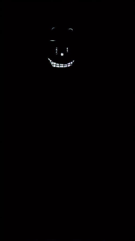 Glowing Cheshire Cat grin in the dark