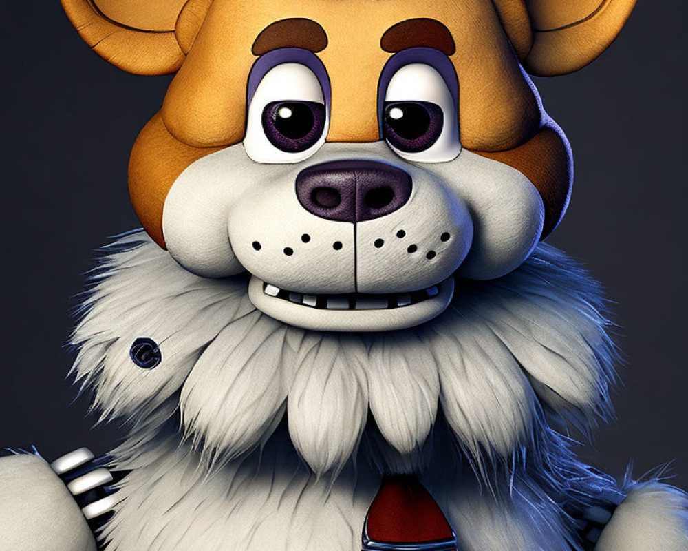 Anthropomorphic furry character with large ears and top hat in 3D illustration