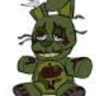 Stylized green and brown animated rabbit with large eyes and smile