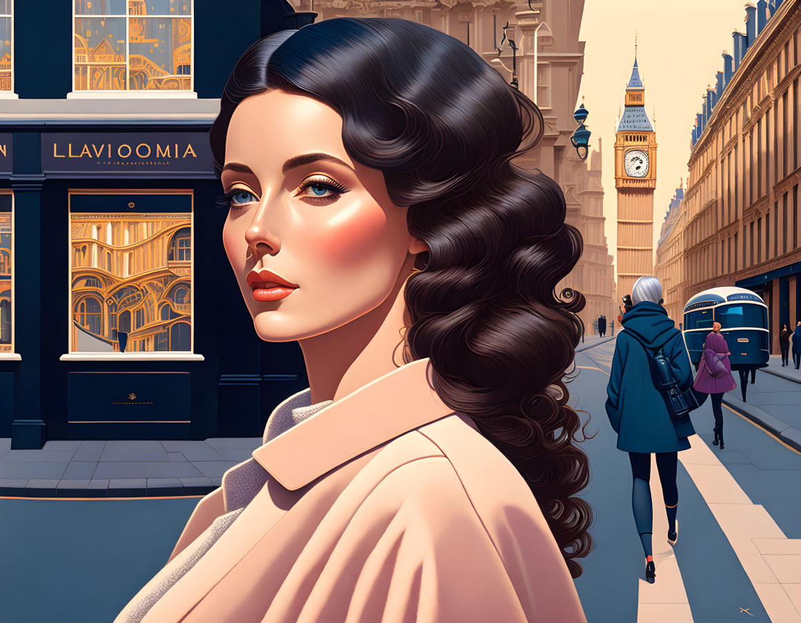  beautiful woman on a london street