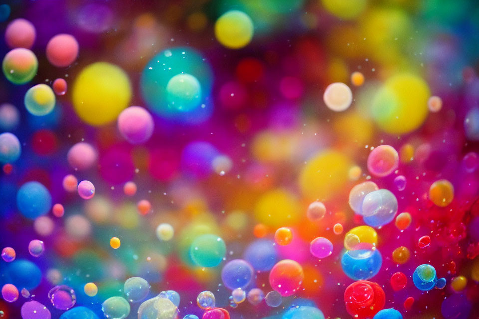 Vibrant Abstract Background with Floating Circles