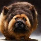 Brown creature with bear-like face and fluffy fur close-up.