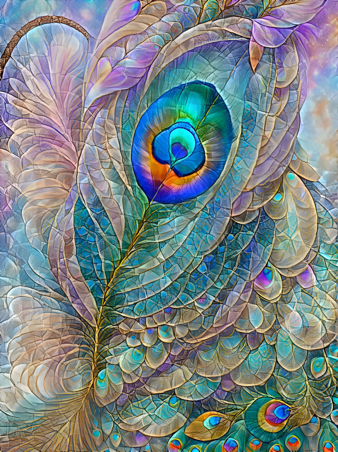 Geometric Peacock Feather