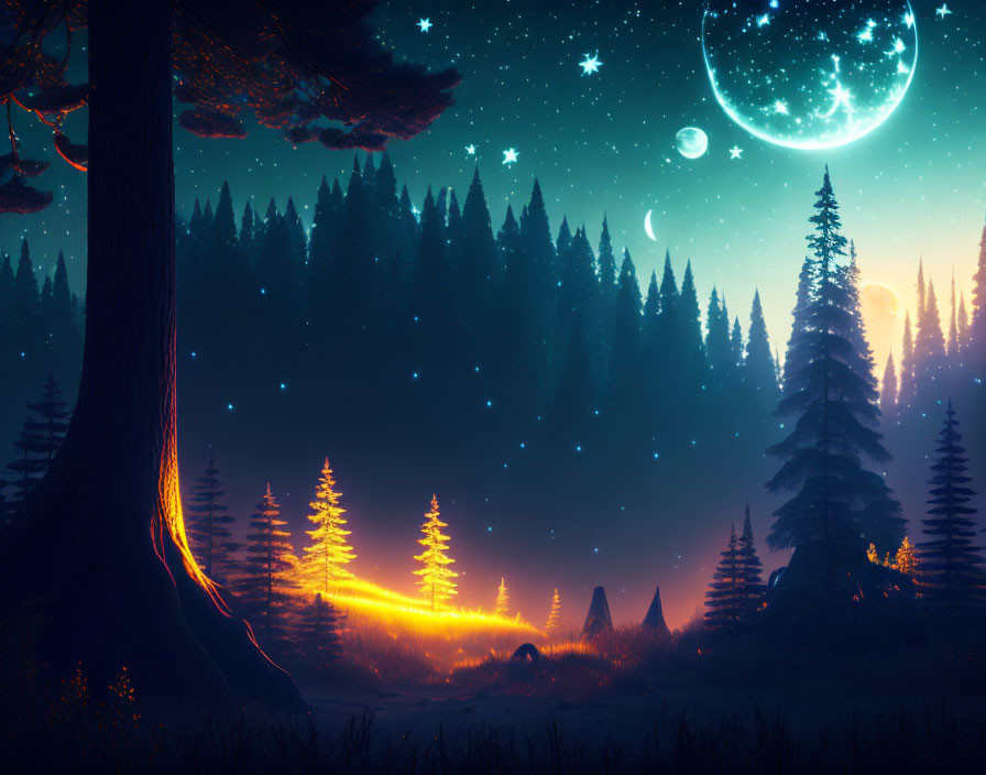 Night forest 