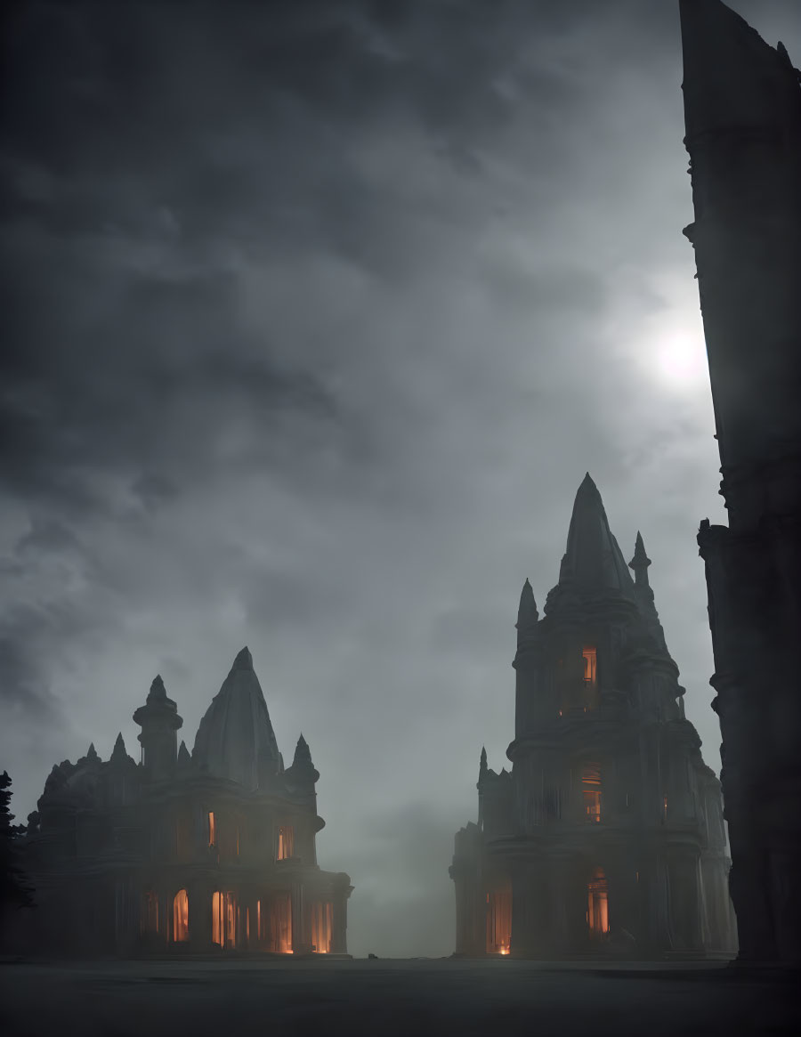 Castle in the fog