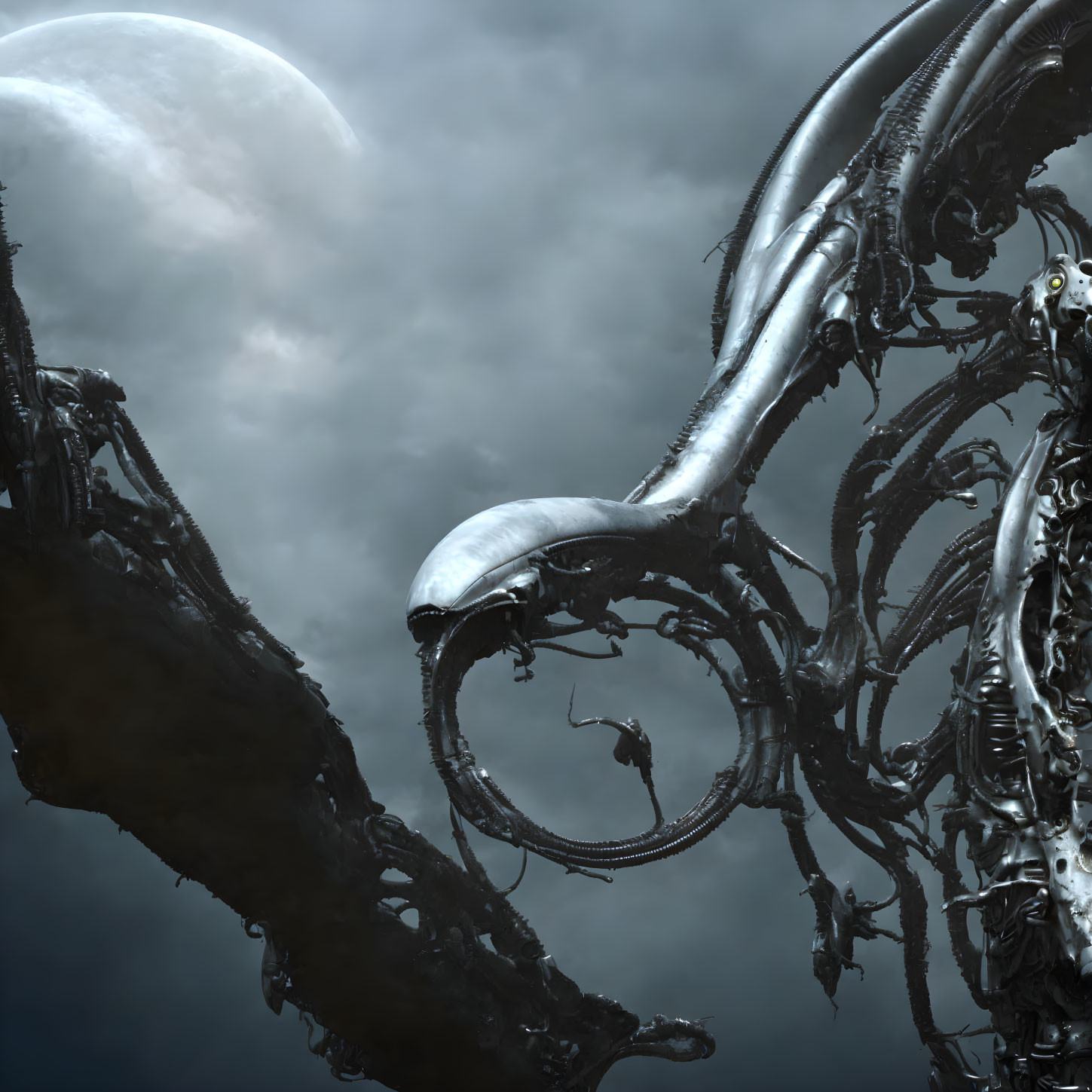  An abandoned Giger Xenomorph mantion 