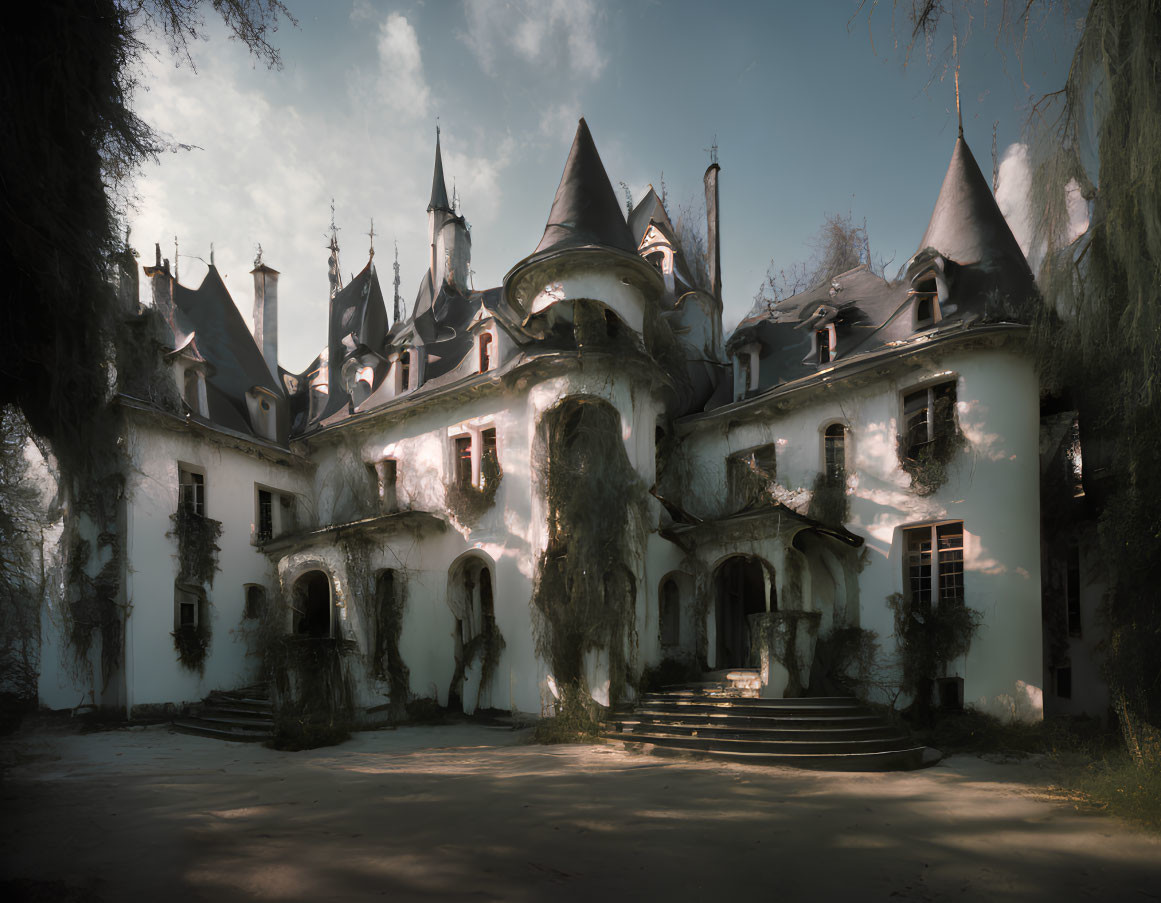 An dark abandoned Chateau