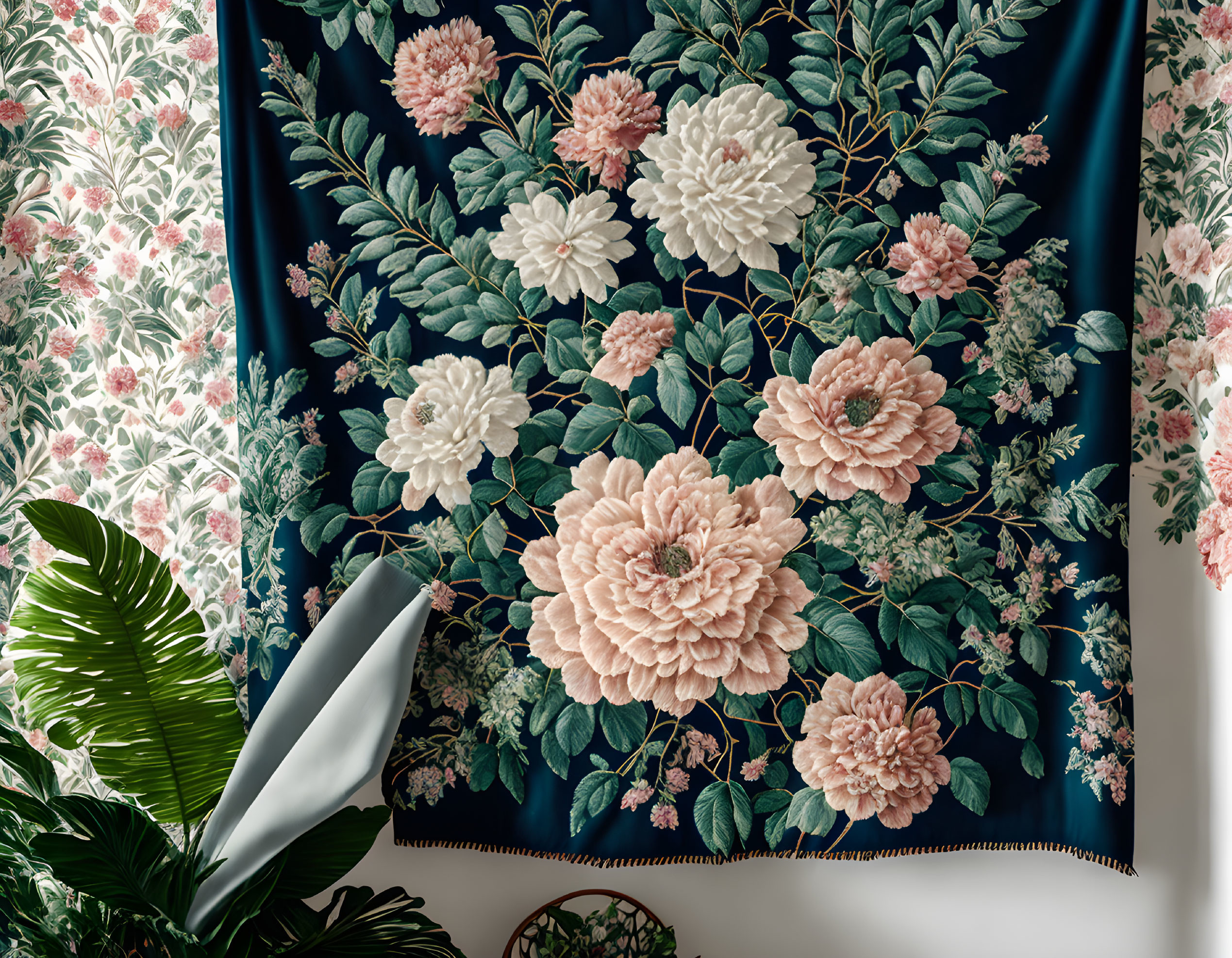 A floral tapestry pattern