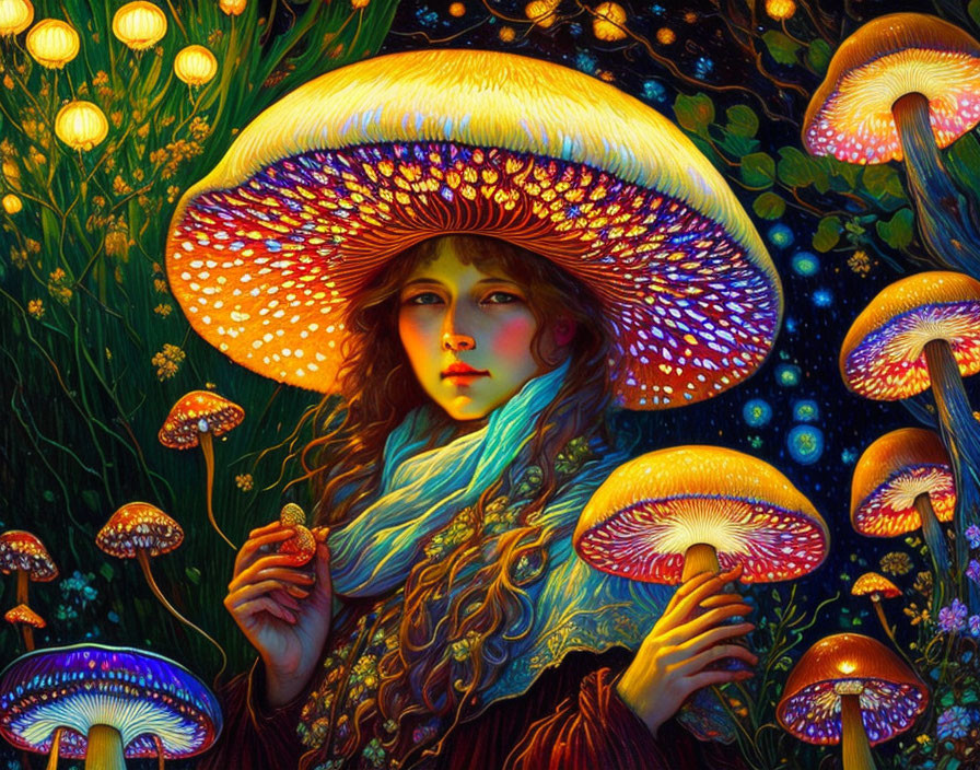 mushroom party at night