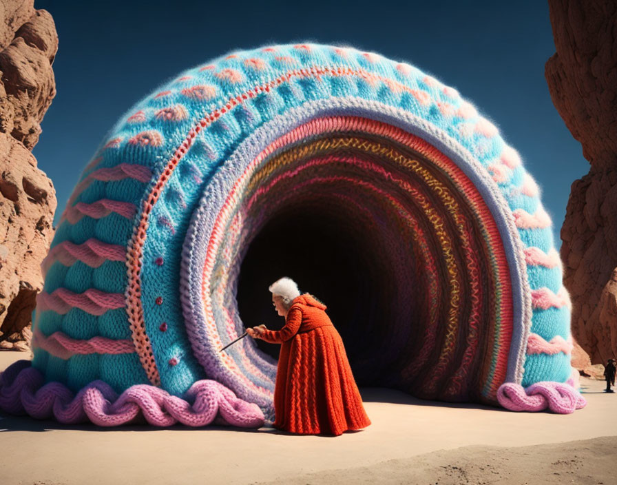 Grandma knit a portal to hell