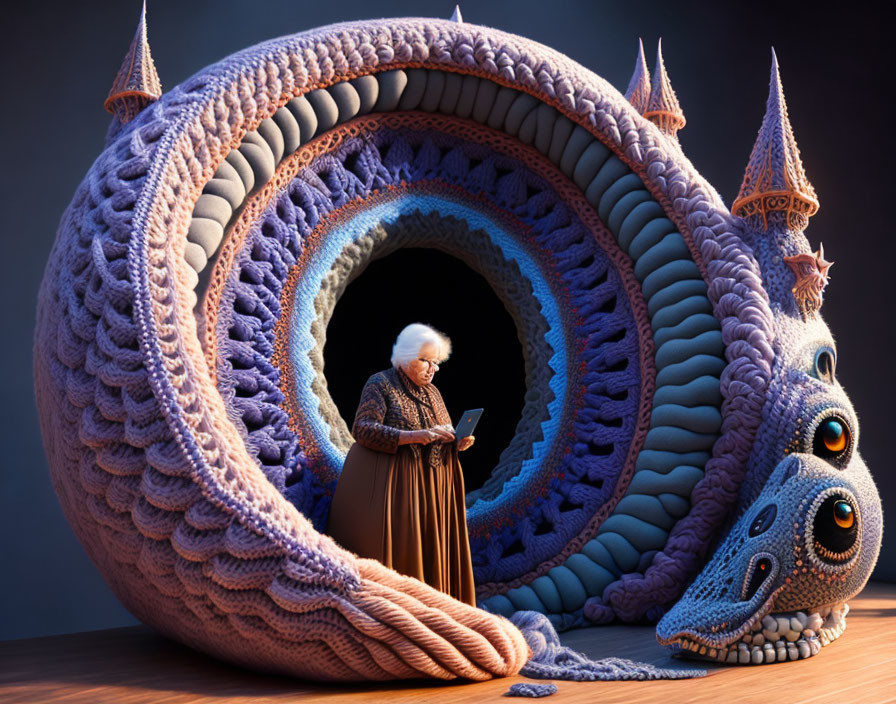 Grandma knit a dragon portal