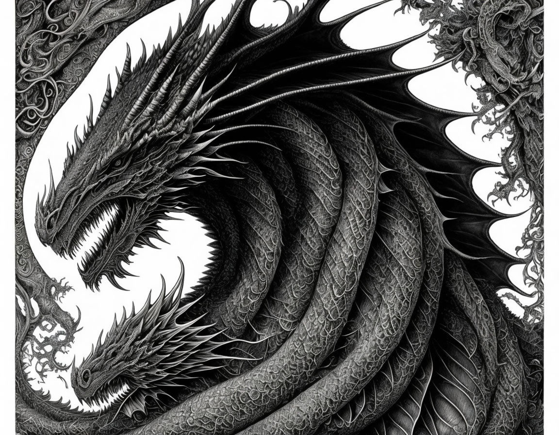 Dragon in the style of Aaron Horkey