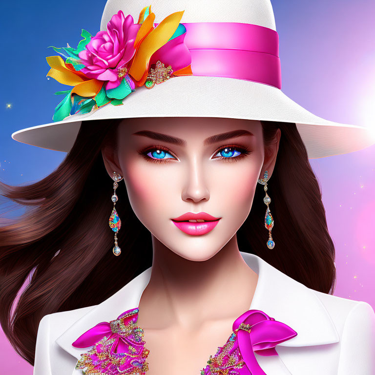 lady's hat, elegant, bright, gorgeous, colorful