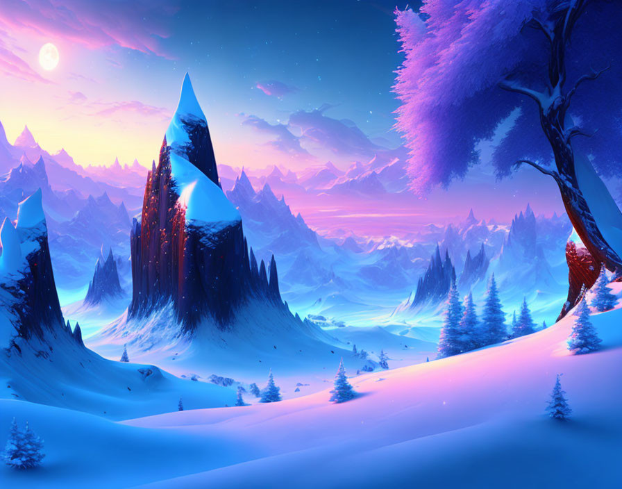 Fantasy winter landscape 
