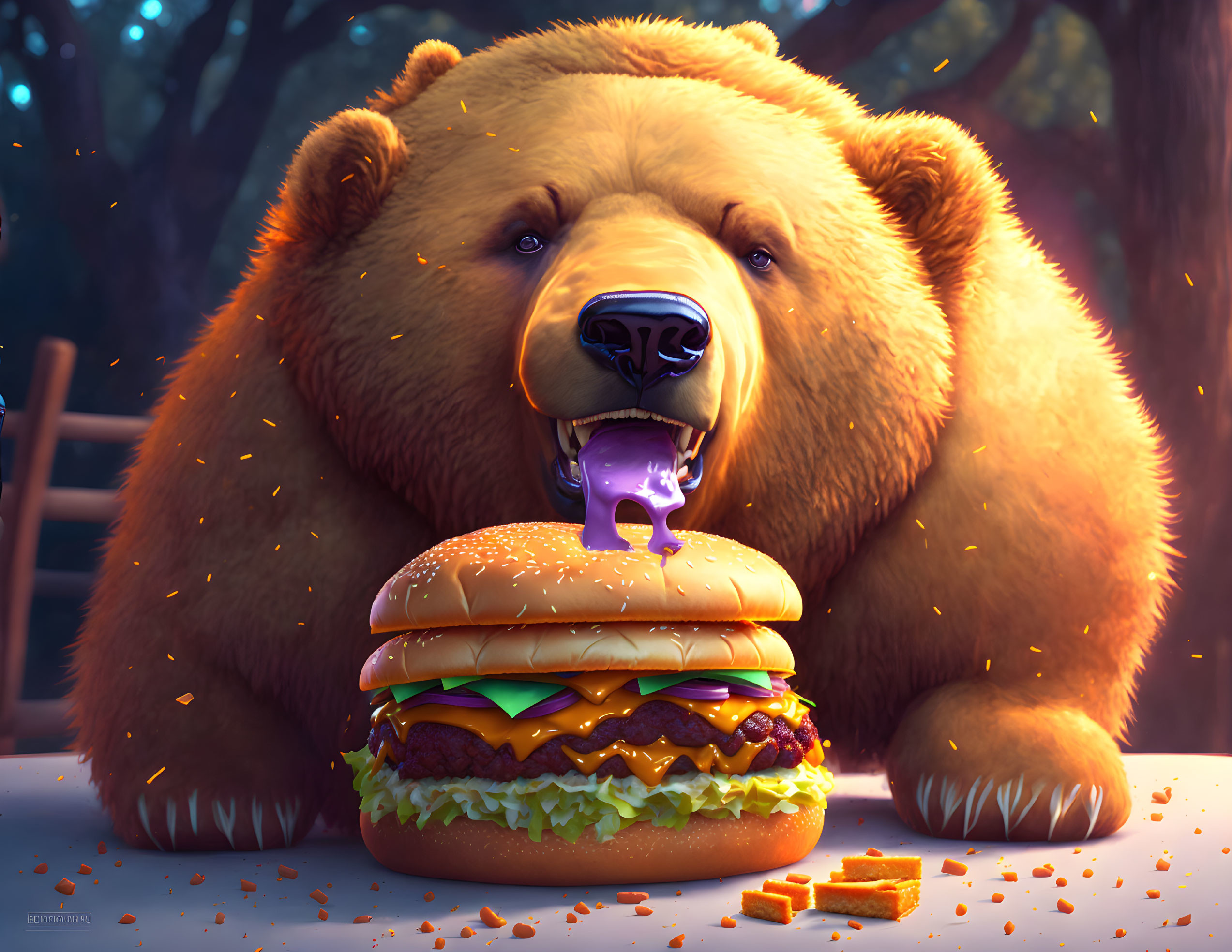 The Bear & the Burger (dedicated to  ©️TheBear) 