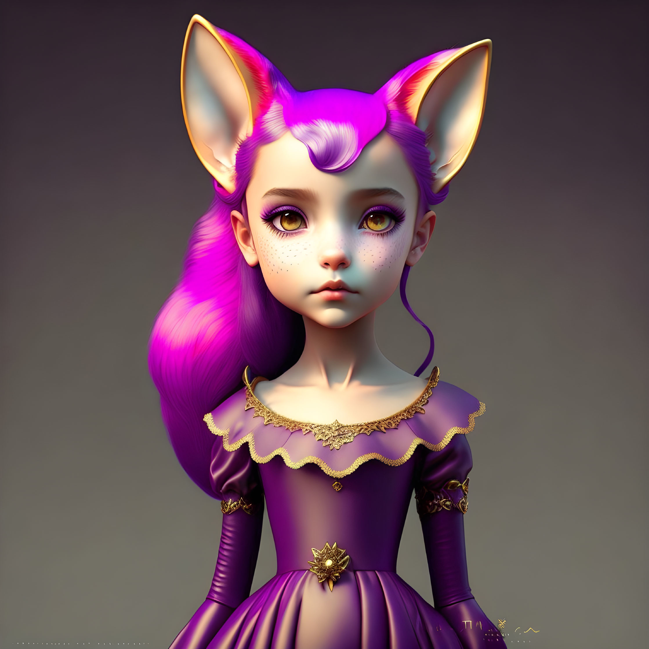 Purple Foxgirl