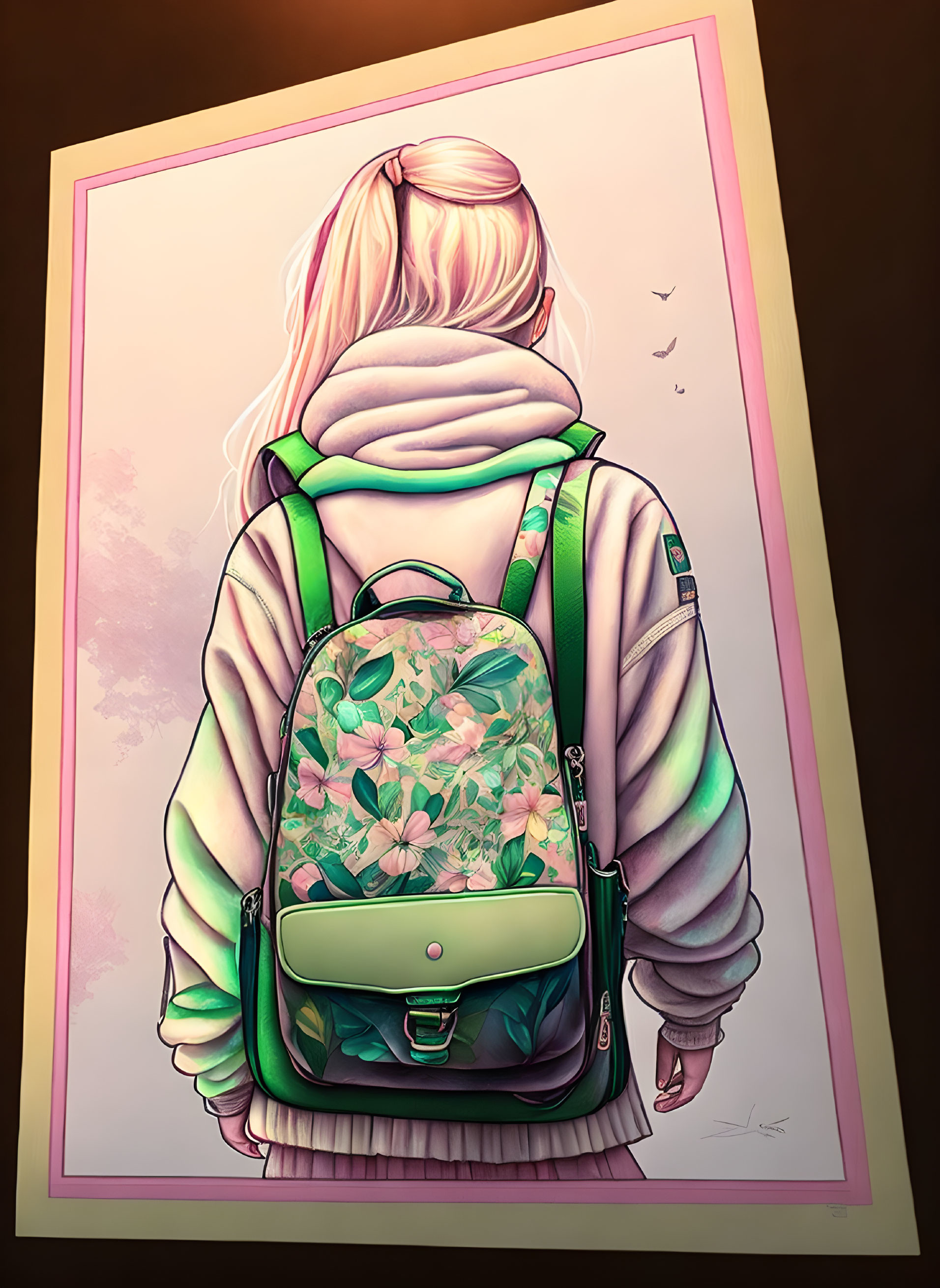 The Girl With the Green Backpack