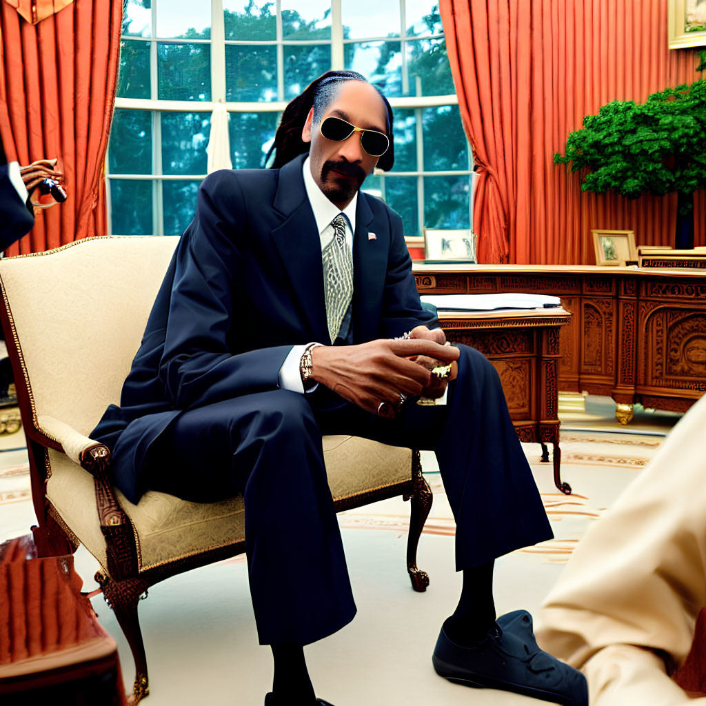 President Snoop Dogg in the Oval Office