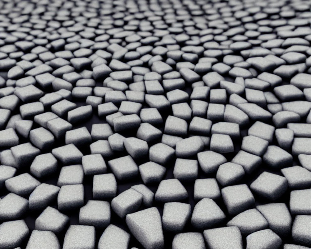 Textured surface with irregularly shaped raised blocks: Abstract topography.
