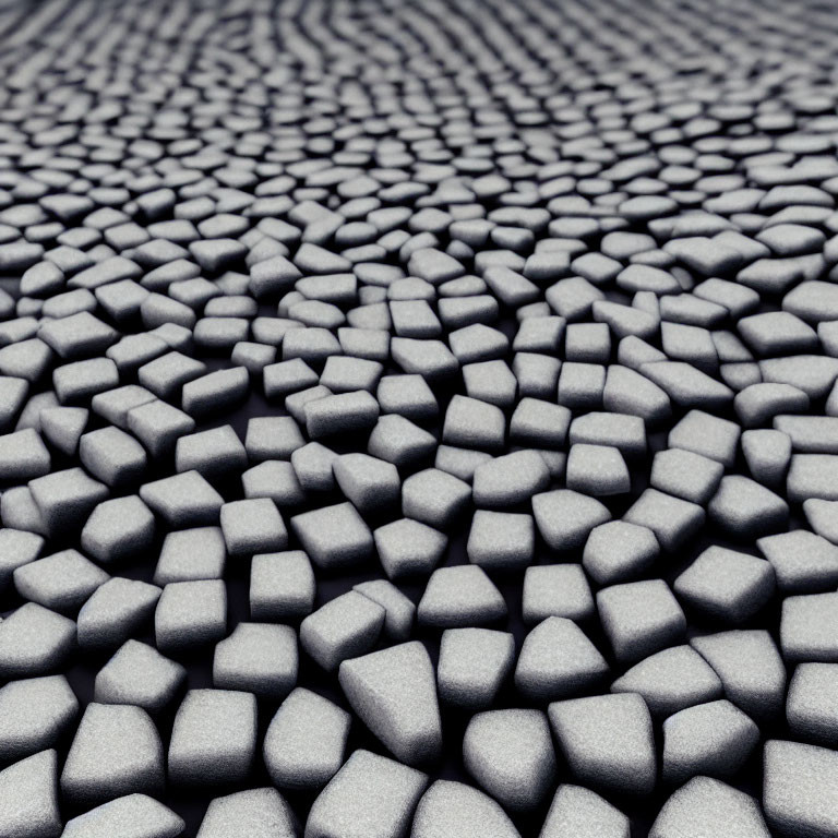 Textured surface with irregularly shaped raised blocks: Abstract topography.