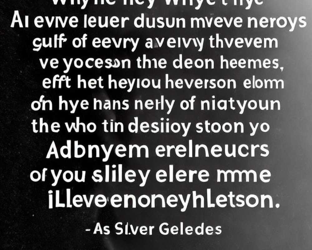 Mirror Writing Style Text by As Silver Geledes