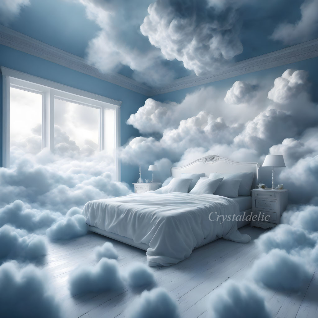 Sleeping in the clouds.