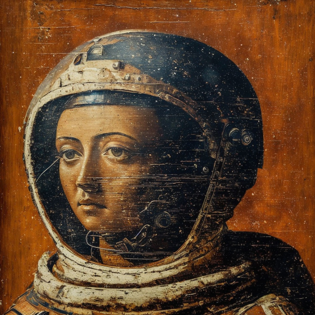 A Fayum portrait of an Astronaut