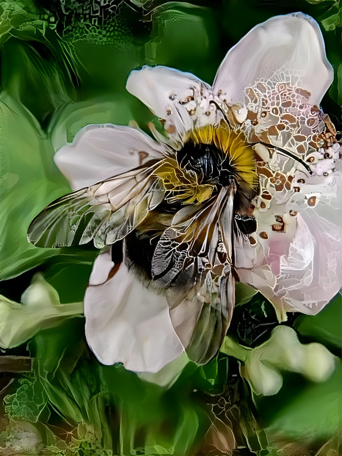 Bumblebee in a flower blossom