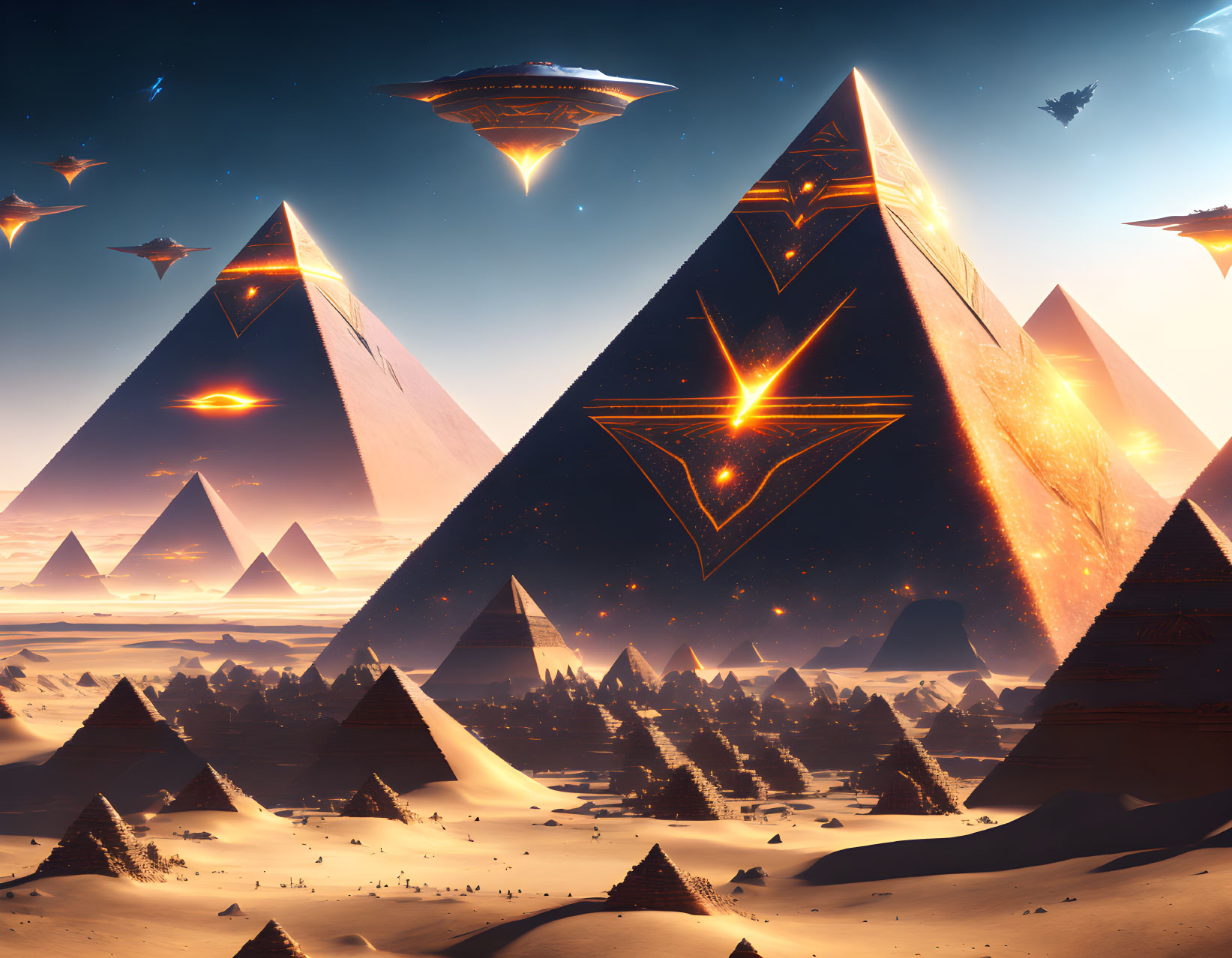 Extraterrestrial mega ancient pyramids
