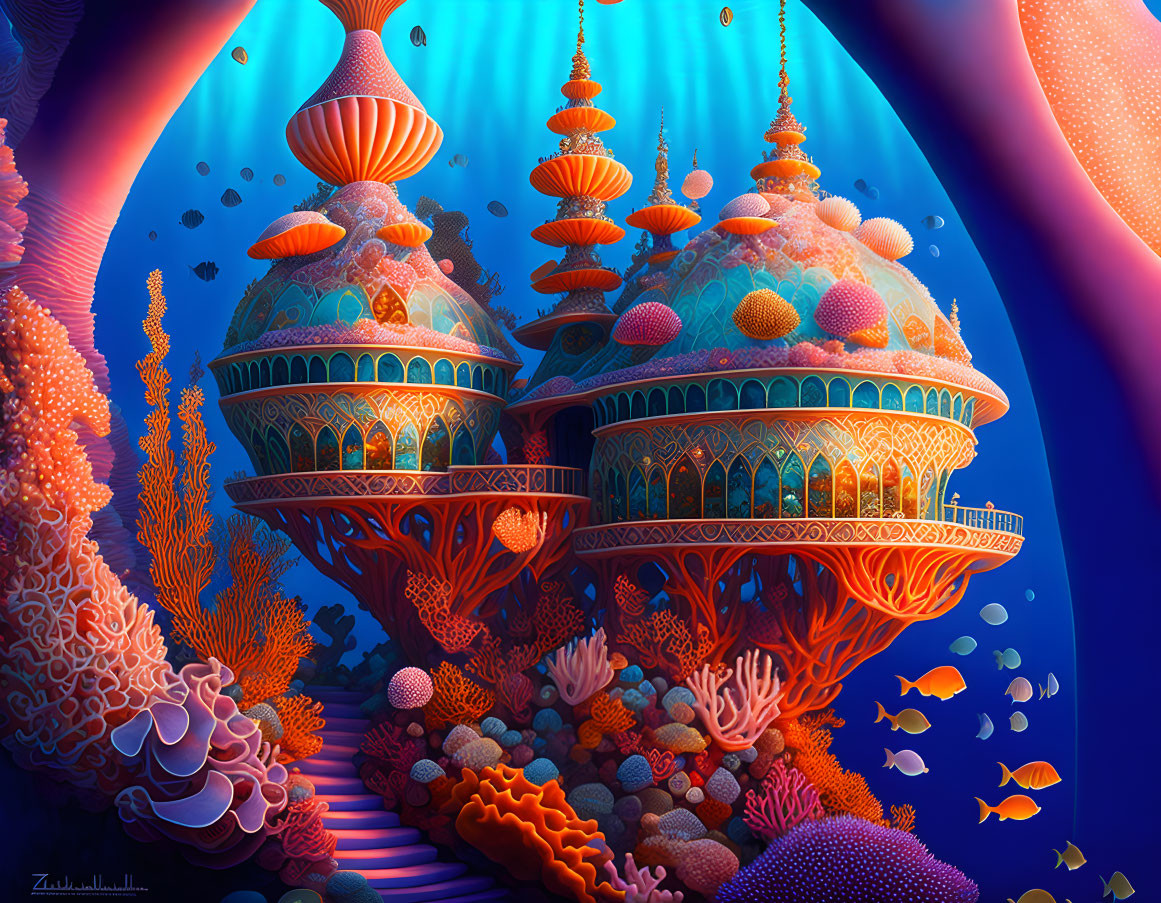 A biomorphic underwater palace