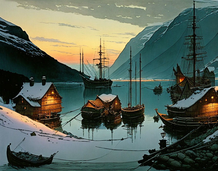 A fishers' village in fjords